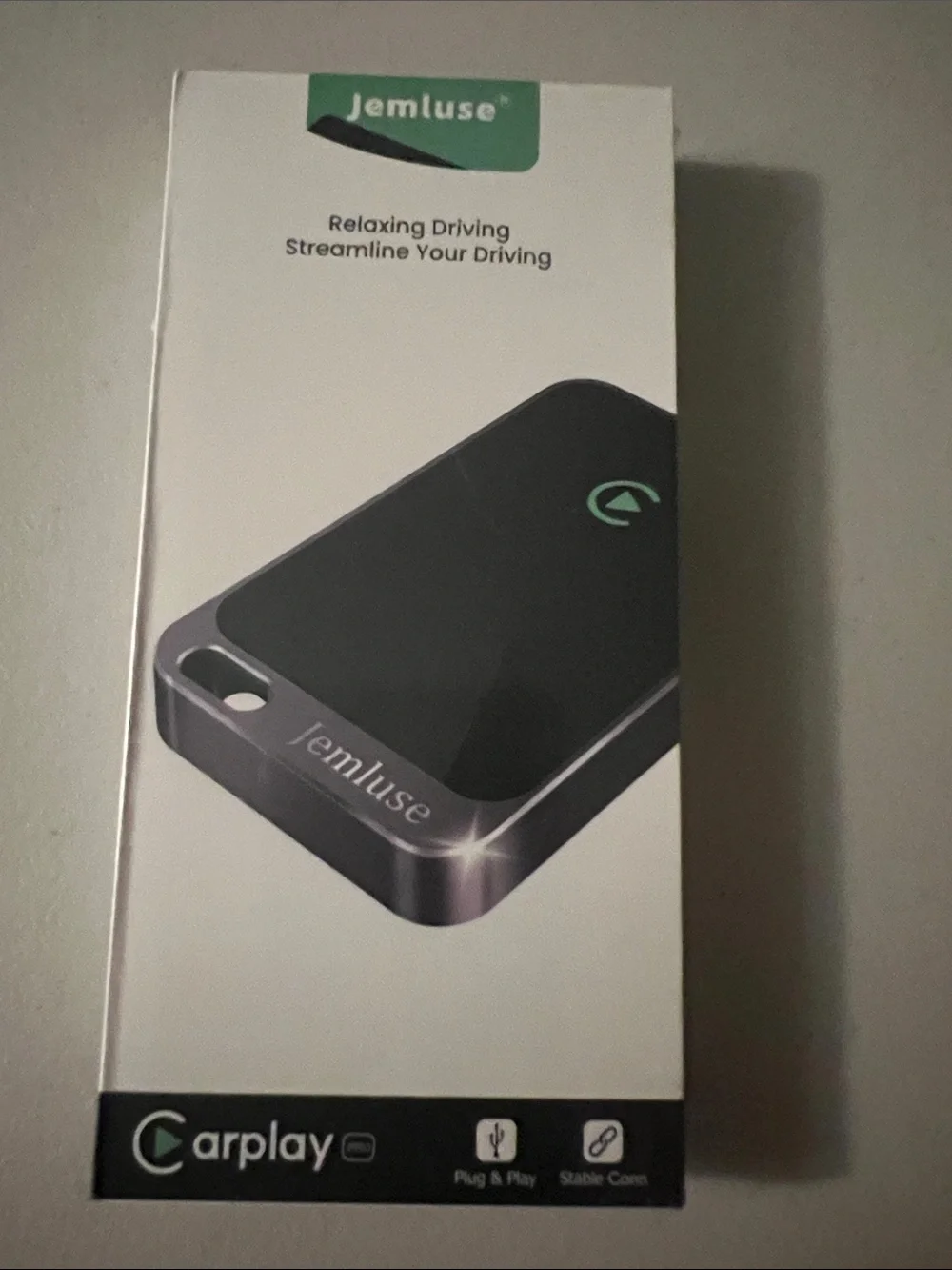 Black CarPlay Adapter - Plug & Play In-Car Connectivity